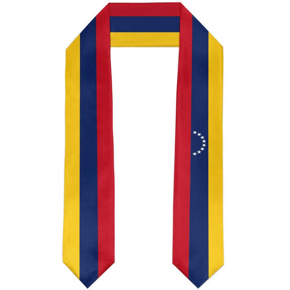 6218 Venezuela Flag Graduation Stole Satin Sash Scarf for Study Aboard